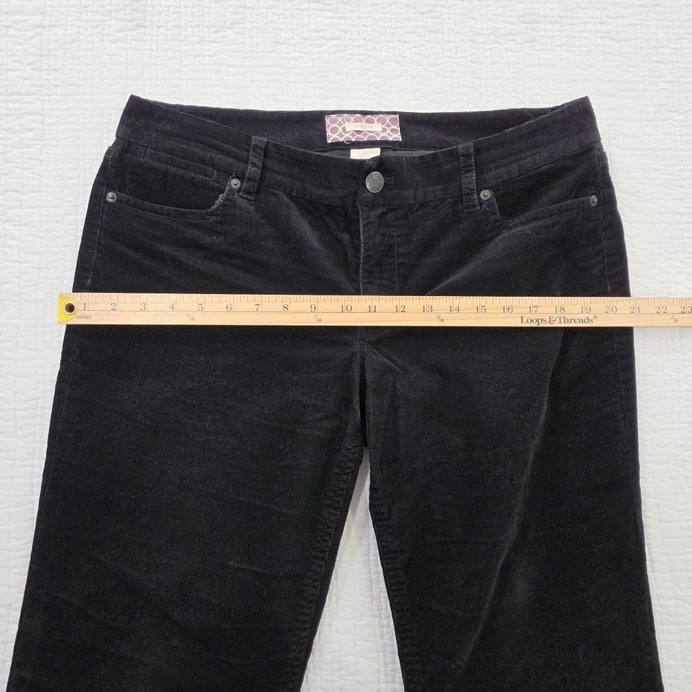 J. Crew Corduroy Pants Womens 12R (36x32) Black Bootcut Stretch Classic Preppy - Picture 12 of 16